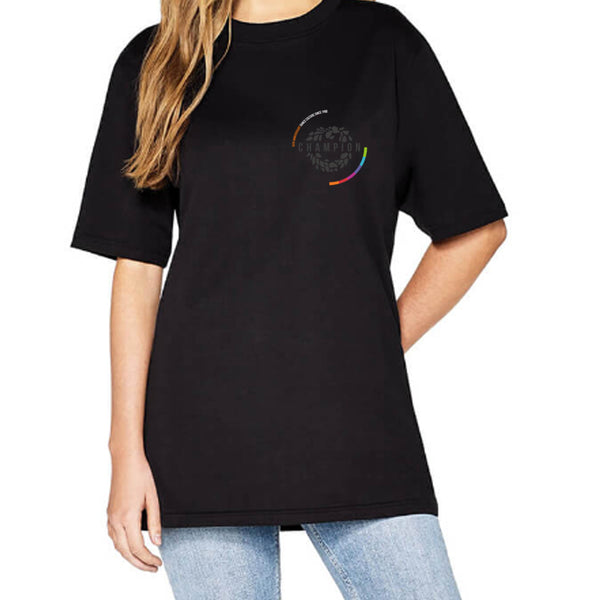 35th Anniversary breast logo tee - Black