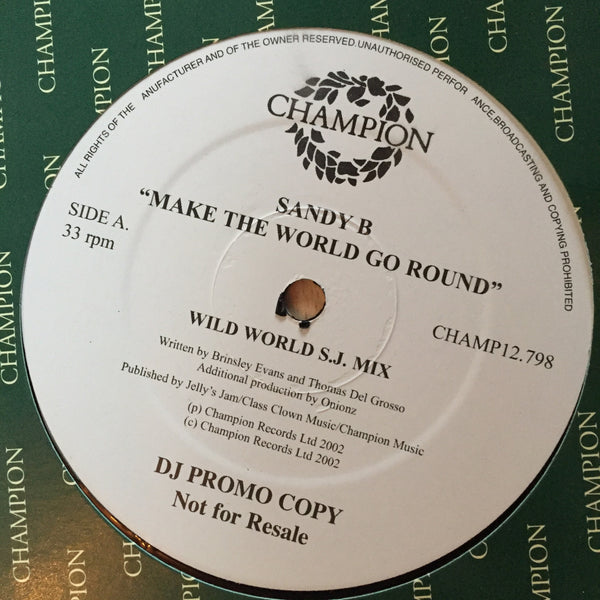 Sandy B - Make The World Go Round - DJ Promo (12" Vinyl)