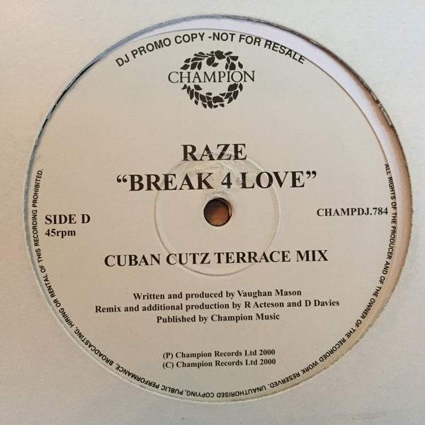 Raze - Break 4 Love - DJ Promo (12" Vinyl)