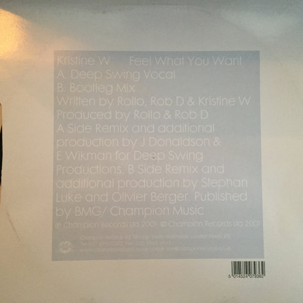 Kristine W - Feel What You Want (12" Vinyl)