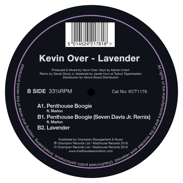 Kevin Over - Lavender (12" Vinyl)