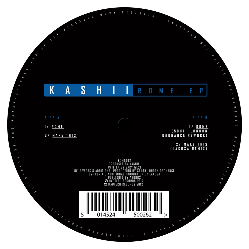 Kashii - Rome EP (12" Vinyl)