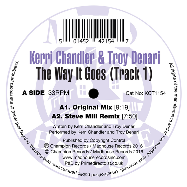 Kerri Chandler & Troy Denari - The Way It Goes (Track 1) (12" Vinyl)